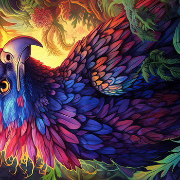 Darstellung des Puzzle Motivs Vibrant Fantasy Eagle with Multicolored Feathers 1000 Puzzle 3D Modell