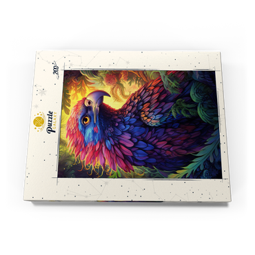 Darstellung des Puzzle Motivs Vibrant Fantasy Eagle with Multicolored Feathers 200 Puzzle Schachtel Ansicht3