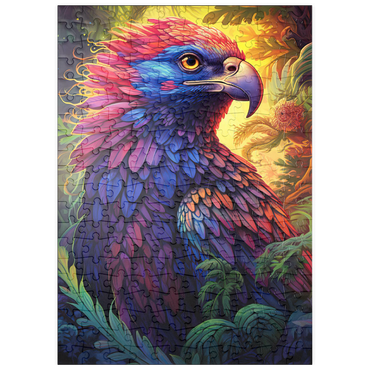 Darstellung des Puzzle Motivs puzzleplate Vibrant Fantasy Eagle with Multicolored Feathers 200 Puzzle
