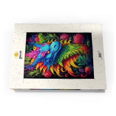 Darstellung des Puzzle Motivs Vibrant Fantasy Dragon with Lush Foliage 500 Puzzle Schachtel Ansicht3