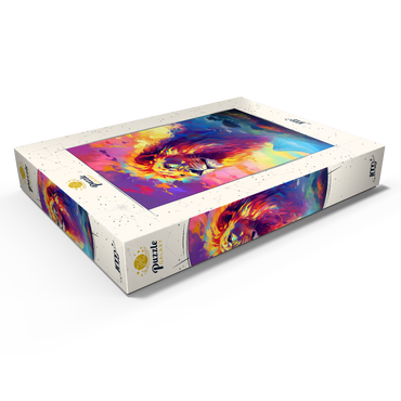 Darstellung des Puzzle Motivs Majestic Lion with Vibrant Sky 1000 Puzzle Schachtel Ansicht1