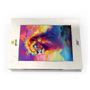 Darstellung des Puzzle Motivs Majestic Lion with Vibrant Sky 1000 Puzzle Schachtel Ansicht3