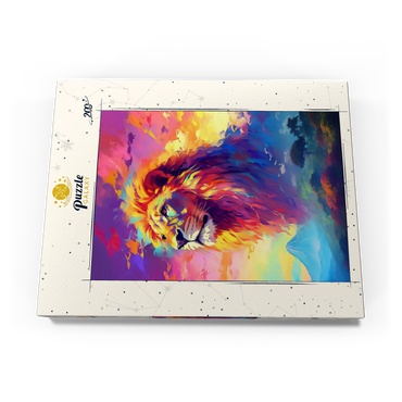 Darstellung des Puzzle Motivs Majestic Lion with Vibrant Sky 200 Puzzle Schachtel Ansicht3