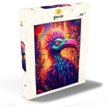 Darstellung des Puzzle Motivs Exotic Bird in a Fantasy World 200 Puzzle Schachtel Ansicht2
