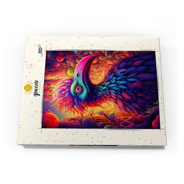 Darstellung des Puzzle Motivs Exotic Bird in a Fantasy World 200 Puzzle Schachtel Ansicht3
