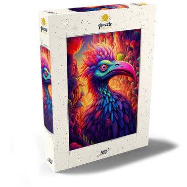 Darstellung des Puzzle Motivs Exotic Bird in a Fantasy World 500 Puzzle Schachtel Ansicht2