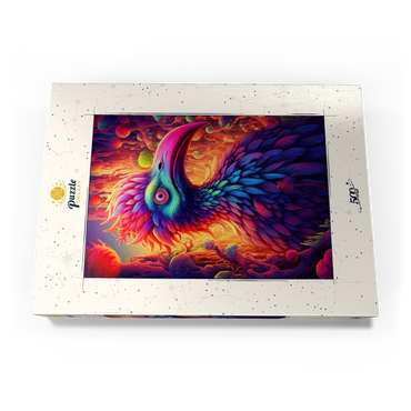 Darstellung des Puzzle Motivs Exotic Bird in a Fantasy World 500 Puzzle Schachtel Ansicht3