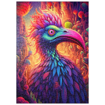 Darstellung des Puzzle Motivs puzzleplate Exotic Bird in a Fantasy World 500 Puzzle