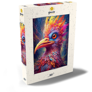 Darstellung des Puzzle Motivs Majestic Fantasy Bird with Vivid Feathers 500 Puzzle Schachtel Ansicht2