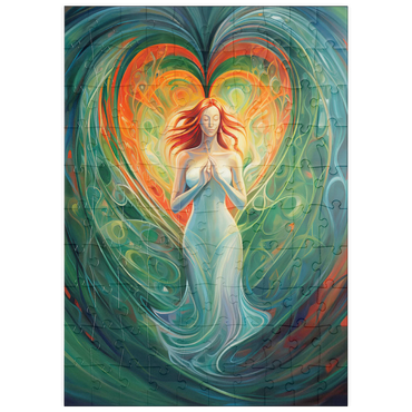 Darstellung des Puzzle Motivs puzzleplate Ethereal Goddess of Love and Nature in Spiritual Art 100 Puzzle