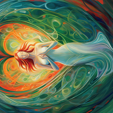 Darstellung des Puzzle Motivs Ethereal Goddess of Love and Nature in Spiritual Art 100 Puzzle 3D Modell