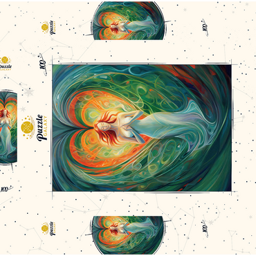 Darstellung des Puzzle Motivs Ethereal Goddess of Love and Nature in Spiritual Art 100 Puzzle Schachtel 3D Modell