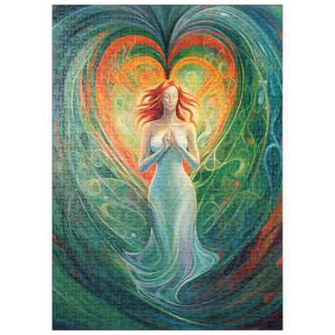 Darstellung des Puzzle Motivs puzzleplate Ethereal Goddess of Love and Nature in Spiritual Art 500 Puzzle