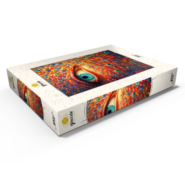 Darstellung des Puzzle Motivs Surreal Eye with Vivid Feather-Like Patterns 1000 Puzzle Schachtel Ansicht1