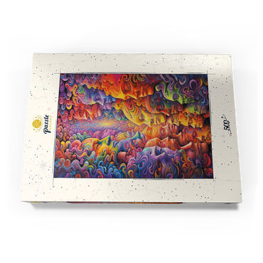 Darstellung des Puzzle Motivs Surreal Faces in Vivid Abstract Flow 500 Puzzle Schachtel Ansicht3