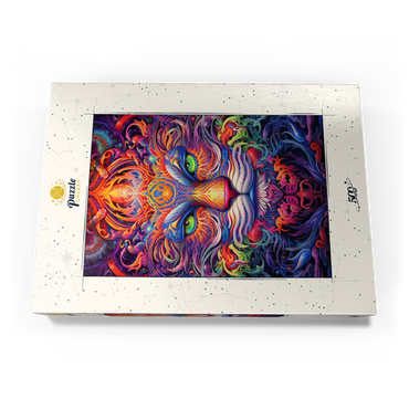 Darstellung des Puzzle Motivs Mystical Psychedelic Cat 500 Puzzle Schachtel Ansicht3