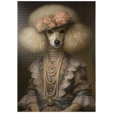 Darstellung des Puzzle Motivs puzzleplate Regal Victorian Poodle 1000 Puzzle
