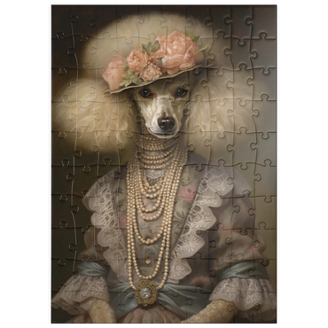 Darstellung des Puzzle Motivs puzzleplate Regal Victorian Poodle 100 Puzzle