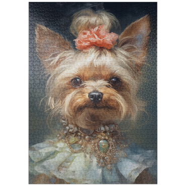 Darstellung des Puzzle Motivs puzzleplate Elegant Victorian Yorkshire Terrier 1000 Puzzle