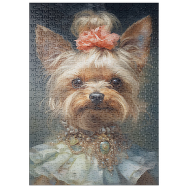 Darstellung des Puzzle Motivs puzzleplate Elegant Victorian Yorkshire Terrier 500 Puzzle