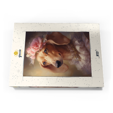 Darstellung des Puzzle Motivs Regal Victorian Dachshund Portrait 1000 Puzzle Schachtel Ansicht3