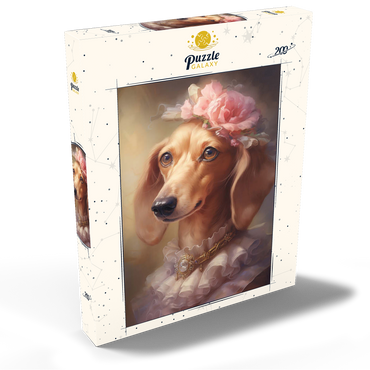 Darstellung des Puzzle Motivs Regal Victorian Dachshund Portrait 200 Puzzle Schachtel Ansicht2