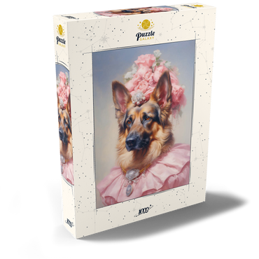 Darstellung des Puzzle Motivs Regal Victorian German Shepherd Portrait 1000 Puzzle Schachtel Ansicht2