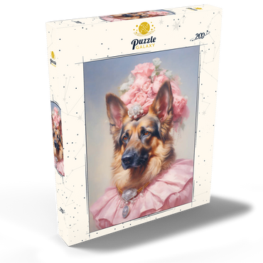 Darstellung des Puzzle Motivs Regal Victorian German Shepherd Portrait 200 Puzzle Schachtel Ansicht2