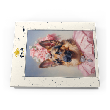 Darstellung des Puzzle Motivs Regal Victorian German Shepherd Portrait 200 Puzzle Schachtel Ansicht3