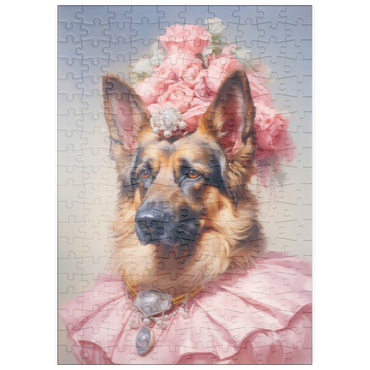 Darstellung des Puzzle Motivs puzzleplate Regal Victorian German Shepherd Portrait 200 Puzzle