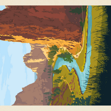 Darstellung des Puzzle Motivs Smith Rock State Park, Oregon 1000 Puzzle 3D Modell