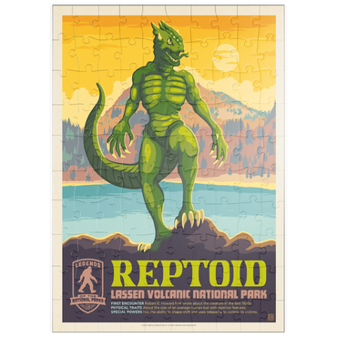 Darstellung des Puzzle Motivs puzzleplate Legends Of The National Parks: Lassen Volcanic's Reptoid 100 Puzzle