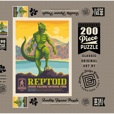 Darstellung des Puzzle Motivs Legends Of The National Parks: Lassen Volcanic's Reptoid 200 Puzzle Schachtel 3D Modell