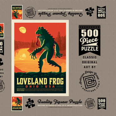 Darstellung des Puzzle Motivs Mythical Creatures: Loveland Frog 500 Puzzle Schachtel 3D Modell
