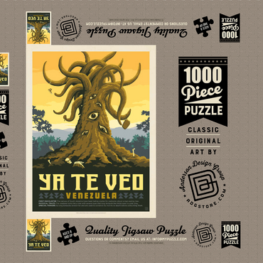 Darstellung des Puzzle Motivs Mythical Creatures: Ya-Te-Veo 1000 Puzzle Schachtel 3D Modell