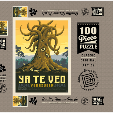 Darstellung des Puzzle Motivs Mythical Creatures: Ya-Te-Veo 100 Puzzle Schachtel 3D Modell