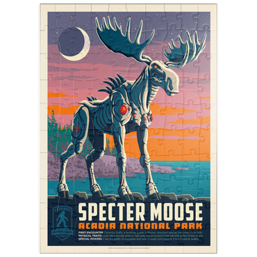 Darstellung des Puzzle Motivs puzzleplate Legends Of The National Parks: Acadia's Specter Moose 100 Puzzle