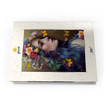 Darstellung des Puzzle Motivs Ethereal Woman with Floral Crown and Butterflies 500 Puzzle Schachtel Ansicht3