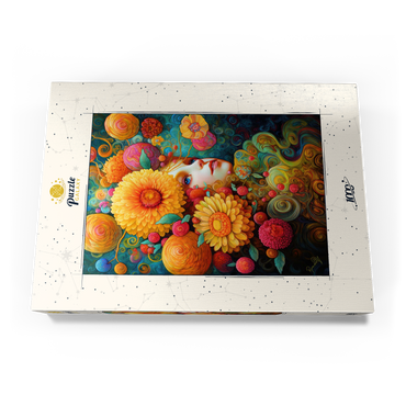 Darstellung des Puzzle Motivs Sunlit Blossoms and Raspberry Dreams 1000 Puzzle Schachtel Ansicht3