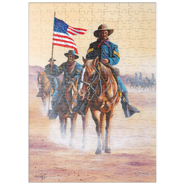 Darstellung des Puzzle Motivs puzzleplate African American Buffalo Soldiers in Desert March 200 Puzzle