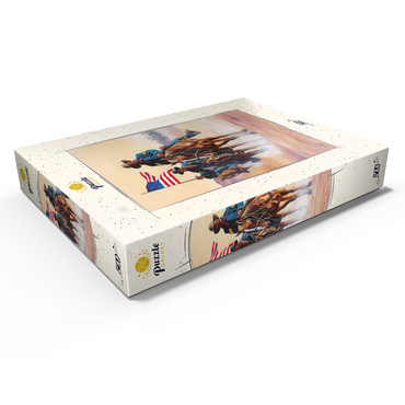 Darstellung des Puzzle Motivs African American Buffalo Soldiers in Desert March 500 Puzzle Schachtel Ansicht1