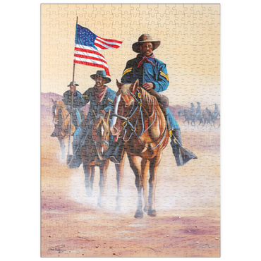 Darstellung des Puzzle Motivs puzzleplate African American Buffalo Soldiers in Desert March 500 Puzzle
