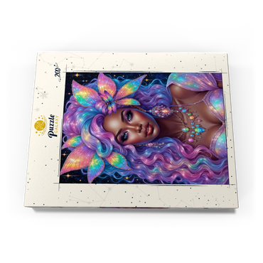 Darstellung des Puzzle Motivs Celestial Goddess with Rainbow Hair and Cosmic Jewelry 200 Puzzle Schachtel Ansicht3