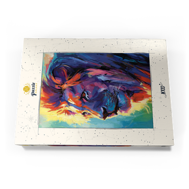 Darstellung des Puzzle Motivs Vibrant Portrait of a Majestic Lion 1000 Puzzle Schachtel Ansicht3