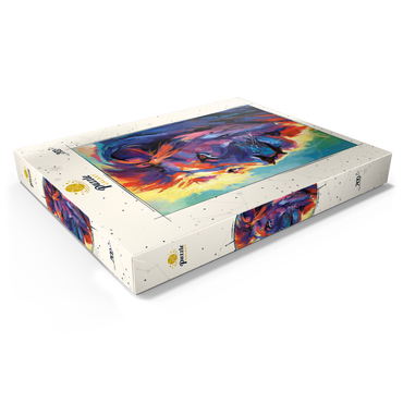 Darstellung des Puzzle Motivs Vibrant Portrait of a Majestic Lion 200 Puzzle Schachtel Ansicht1
