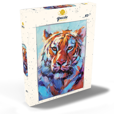 Darstellung des Puzzle Motivs Vibrant Bengal Tiger Expressionist Portrait 100 Puzzle Schachtel Ansicht2
