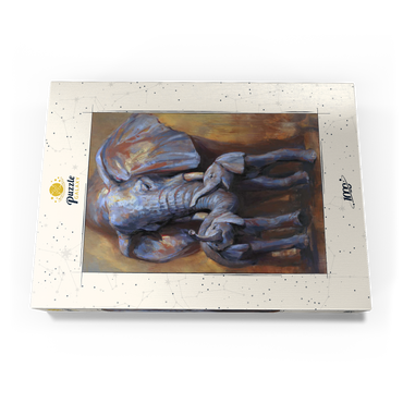 Darstellung des Puzzle Motivs African Elephants Mother and Calves 1000 Puzzle Schachtel Ansicht3