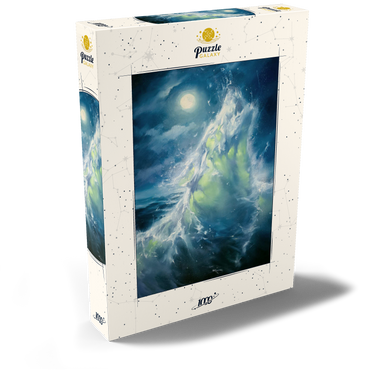 Darstellung des Puzzle Motivs Moonlit Ocean Wave in Abstract Motion 1000 Puzzle Schachtel Ansicht2