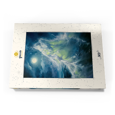 Darstellung des Puzzle Motivs Moonlit Ocean Wave in Abstract Motion 500 Puzzle Schachtel Ansicht3