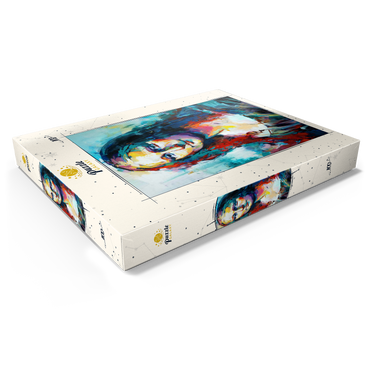 Darstellung des Puzzle Motivs Mona Lisa in Abstract Expressionist Style 100 Puzzle Schachtel Ansicht1